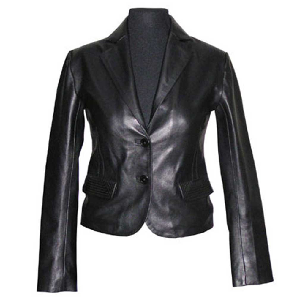 14 Women Leather Jacket - Image 1