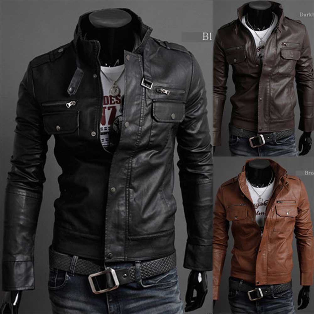 6 Mens Leather Jacket - Image 1