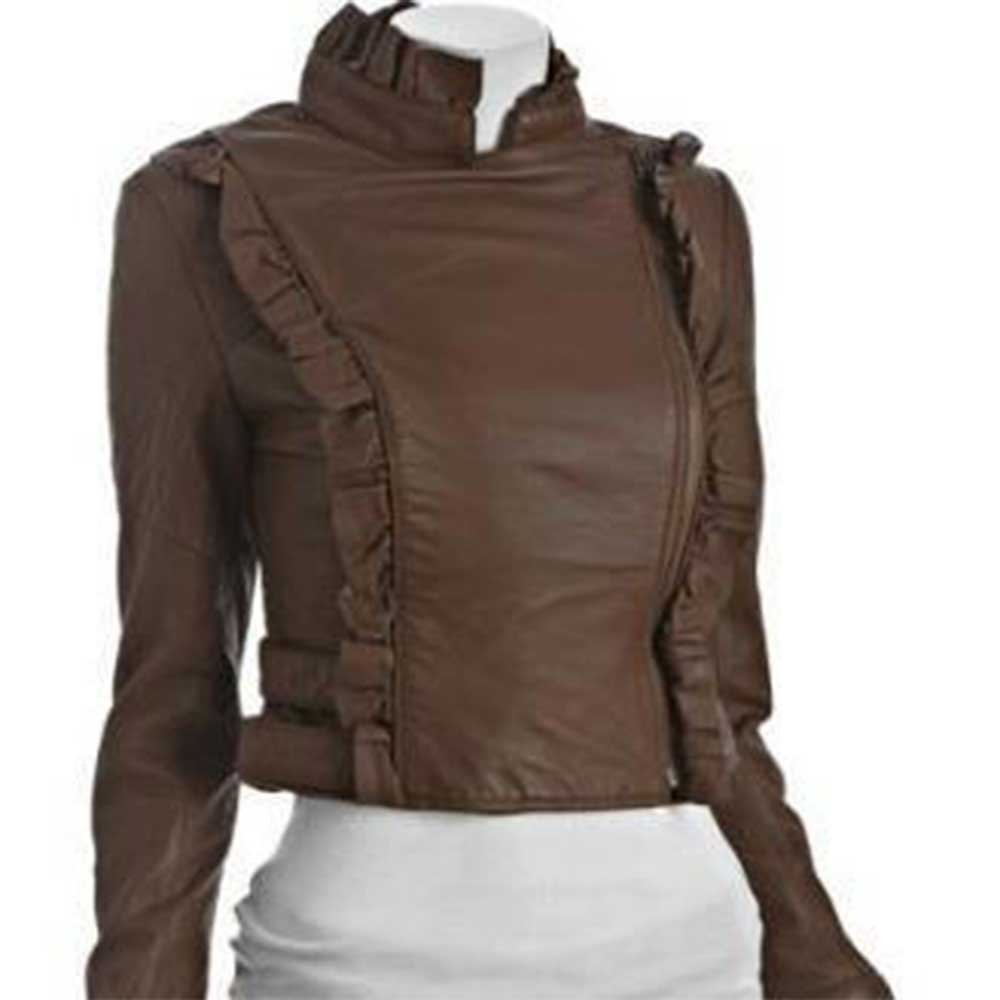 7 Women Leather Jacket - Image 1